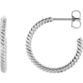 12 mm Rope Hoop Earrings