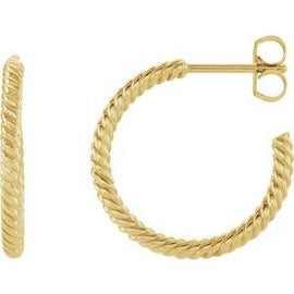 12 mm Rope Hoop Earrings