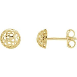 Half Ball Textured Earrings