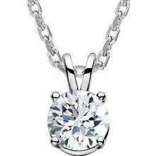 Load image into Gallery viewer, 1/4 CT Lab-Grown Diamond Solitaire 16-18&quot; Necklace
