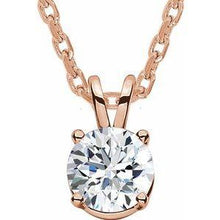 Load image into Gallery viewer, 1/4 CT Lab-Grown Diamond Solitaire 16-18&quot; Necklace
