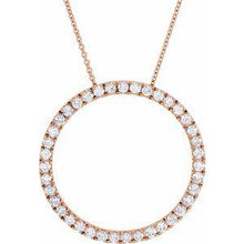 Load image into Gallery viewer, 1 CTW Diamond Circle 18&quot; Necklace
