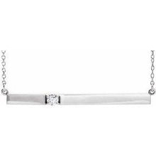 Load image into Gallery viewer, 1/10 CTW Diamond Bar 17.5&quot; Necklace
