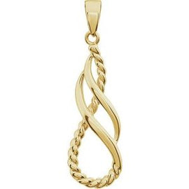 Rope Design Teardrop Pendant