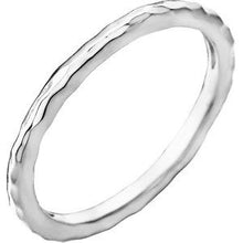 Load image into Gallery viewer, 2 mm Hammered Stackable Ring

