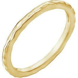 2 mm Hammered Stackable Ring