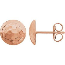 Hammered Disk Earrings