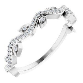 1/6 CTW Diamond Leaf Ring