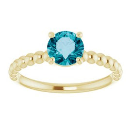 London Blue Topaz Beaded Ring