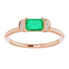 Load image into Gallery viewer, Peridot &amp; .02 CTW Diamond Stackable Ring
