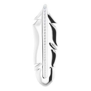 .06 CTW Diamond Feather Pendant