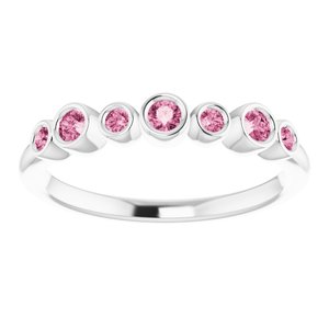 Pink Tourmaline Bezel-Set Ring