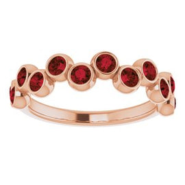 Pink Tourmaline Bezel-Set Ring