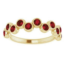 Pink Tourmaline Bezel-Set Ring