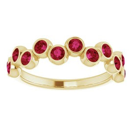 Pink Tourmaline Bezel-Set Ring
