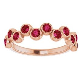 Pink Tourmaline Bezel-Set Ring