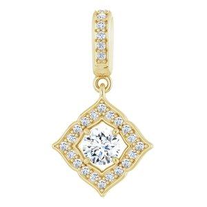 1/3 CTW Diamond Halo-Style Clover Pendant