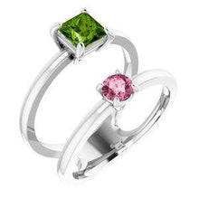 Load image into Gallery viewer, Peridot &amp; Pink Tourmaline Ring
