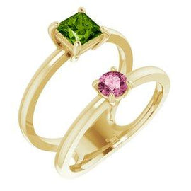 Peridot & Pink Tourmaline Ring