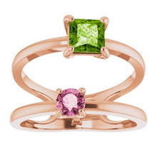 Load image into Gallery viewer, Peridot &amp; Pink Tourmaline Ring
