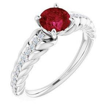 Load image into Gallery viewer, Pink Tourmaline &amp; 1/8 CTW Diamond Ring
