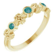 Load image into Gallery viewer, Aquamarine Bezel-Set Ring
