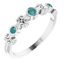 Load image into Gallery viewer, Aquamarine Bezel-Set Ring
