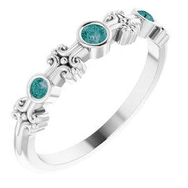 Aquamarine Bezel-Set Ring