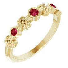 Load image into Gallery viewer, Aquamarine Bezel-Set Ring
