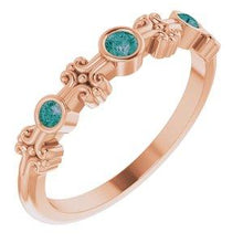Load image into Gallery viewer, Aquamarine Bezel-Set Ring
