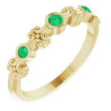 Load image into Gallery viewer, Aquamarine Bezel-Set Ring
