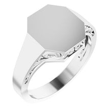 Load image into Gallery viewer, 13x12 mm Octagon Signet Ring
