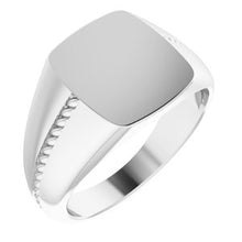 Load image into Gallery viewer, 13x12 mm Rectangle Signet Ring
