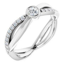 Load image into Gallery viewer, 4.1 mm Round 3/8 CTW Diamond Infinity-Inspired Ring

