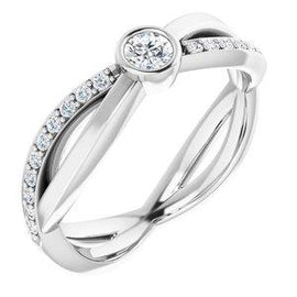 4.1 mm Round 3/8 CTW Diamond Infinity-Inspired Ring