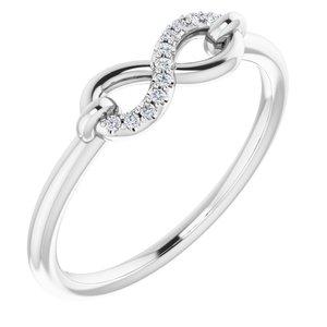 .04 CTW Diamond Infinity-Inspired Ring