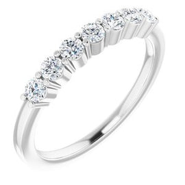 14K White 1/5 CTW Natural Diamond Anniversary Band