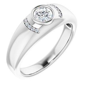 1/2 CTW Diamond Men's Bezel Ring
