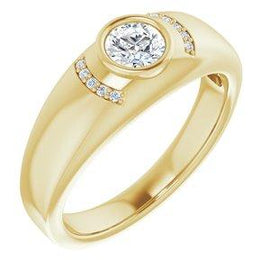 1/2 CTW Diamond Men's Bezel Ring