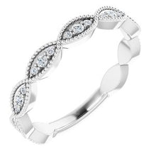 Load image into Gallery viewer, 14K White 1/5 CTW Natural Diamond Infinity Anniversary Band
