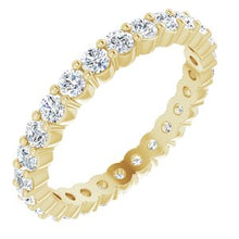 Load image into Gallery viewer, 14K Yellow 3/4 CTW Lab-Grown Diamond Eternity Band Size 7
