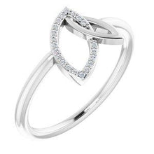 Load image into Gallery viewer, .05 CTW Diamond Double Leaf Ring
