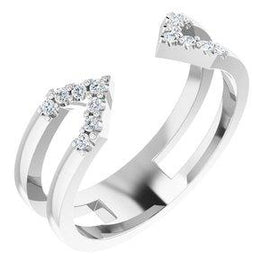 1/8 CTW Diamond Geometric Ring