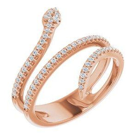1/3 CTW Diamond Snake Ring