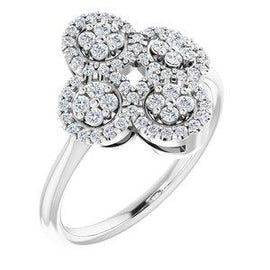 1/2 CTW Diamond Clover Ring