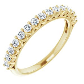 14K White 1/2 CTW Natural Diamond Anniversary Band