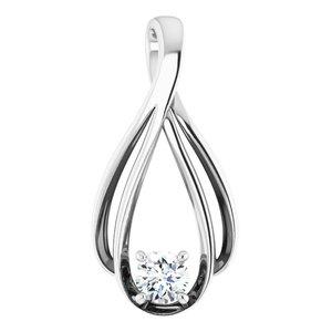 1/4 CTW Diamond Teardrop Pendant