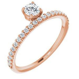 1/2 CTW Diamond Asymmetrical Stackable Ring