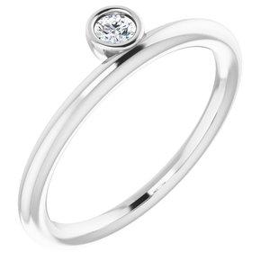 3 mm Round Forever One™ Moissanite Ring