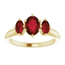 Load image into Gallery viewer, 7x5 mm Oval Garnet Ring
